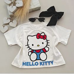 T Shirts Cropped Hello Kitty - Mini Bella Kids