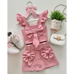 Conjunto Estela Rosa - Mini Bella Kids