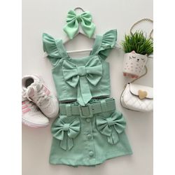 Conjunto Estela Verde - Mini Bella Kids