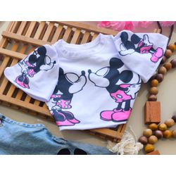Blusa Minnie e mickey - Mini Bella Kids