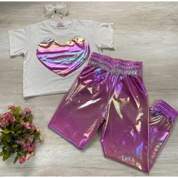 Conjunto Love Metalizado - Mini Bella Kids