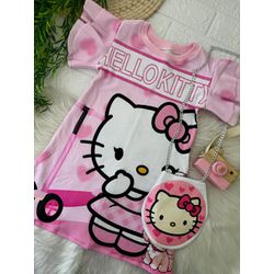 Vestido Hello Kitty com bolsinha - Mini Bella Kids