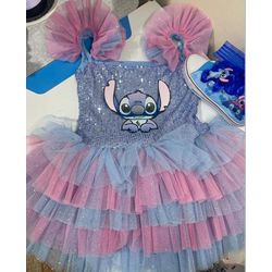 Vestido Tutu Stitch luxo - Mini Glitz