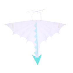 Tachiuwa Conjunto de asa de máscara de dragão Fantasia de dragão para  crianças Brinquedo imaginativo de Halloween Brinque de fingir Jogo de asa  de dragão, azul violeta