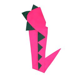 Fantasia Dinossauro - Cauda Rosa e Verde P - Minibossa