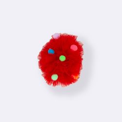 Ombreira Pompom Vermelho Halloween