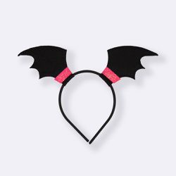 Tiara Morcego Preto Halloween