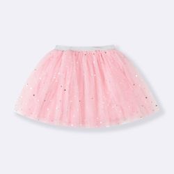 Saia Tule Céu de Estrelas Rosa bebê