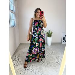 VESTIDO BRUNIELI PRETO - 0018170012 - Silvia Dias