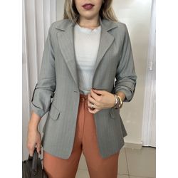 BLAZER CARMEM CINZA - 0019340018 - Silvia Dias