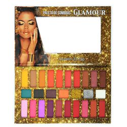 Paleta de Sombras Glamour 27 cores Ludurana - MISS FLÓRIDA MAQUIAGENS