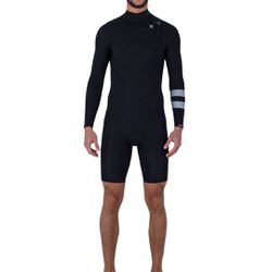 Short John Hurley Advant 2/2mm LS Springsuit Preto... - Loja Mobe Wake