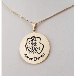 Colar Medalha Amor Eterno - Família 1 - MODABELLE