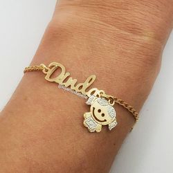 Pulseira Dinda com 1 Bonequinho - MODABELLE