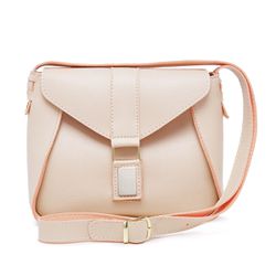 Bolsa Feminina Alça Transversal Marfim - modachic3... - MODACHIC