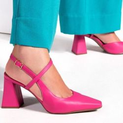 Scarpin Salto Grosso Vizzano Rosa - MDCH213 - MODACHIC