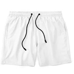 Bermuda Tactel Elastano Masculina Branco - Bermuda... - MOLETOM SHOP