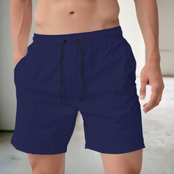 Bermuda Tactel Elastano Masculina Azul Marinho - B... - MOLETOM SHOP