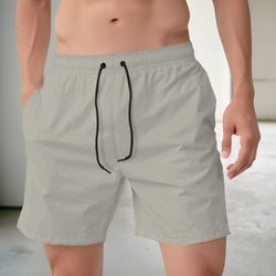 Bermuda Tactel Elastano Masculina Bege - Bermuda E... - MOLETOM SHOP