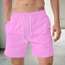 Bermuda Tactel Elastano Masculina Rosa Bebe - Berm... - MOLETOM SHOP