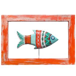 Quadro Peixe Laranja Vazado 35cm - CAD103 - MonaCrespa