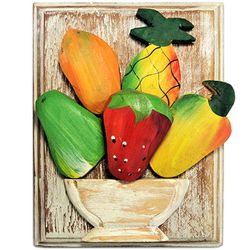 Quadro frutas em madeira - CAD008 - MonaCrespa