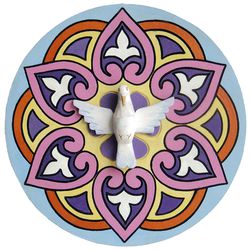 Divino Espírito Santo em mandala 22cm - DVM040 - MonaCrespa