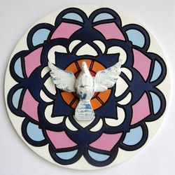 Divino Espírito Santo em mandala 22cm - DVM041 - MonaCrespa
