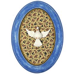 Quadro Divino - oval com tecido - 26cm - DVQ007 - MonaCrespa