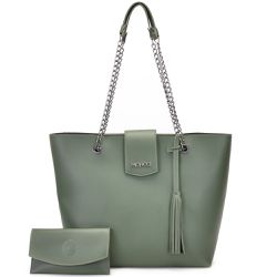 Bolsa Florença com carteira - Verde militar - 050v - MONCCI