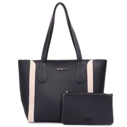Bolsa Siena - Preta Com Detalhes Marfim - 450pb - MONCCI