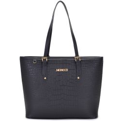 Bolsa Roma - Preto Estampa Croco - 300p - MONCCI