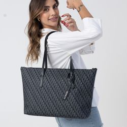 Bolsa Malibu - Monograma Cinza - 460 cinza - MONCCI