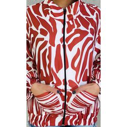 CORTA VENTO ESTAMPADO - SEM CAPUZ - LISTRAS - BRAN... - MONOWI 