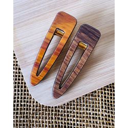 PRESILHAS - KIT COM 2 UN. - TONS DE MARROM E AMARE... - MONOWI 