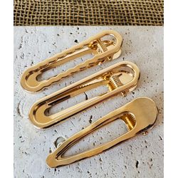 PRESILHAS - KIT COM 3 UNIDADES - COR DOURADA - PRE... - MONOWI 