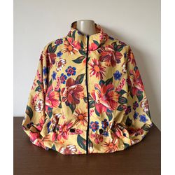 PARKA ESTAMPADA - FLORAL COM FUNDO AMARELO - PKE0... - MONOWI 