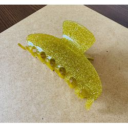 PIRANHA DE CABELO - AMARELA COM DETALHES EFEITO DE... - MONOWI 