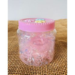 POTE DE ELÁSTICOS PARA CABELO - ELÁSTICOR COLORIDO... - MONOWI 