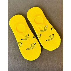 MEIA - TEMA FRUTAS - BANANA - COR AMARELA - MAAA0... - MONOWI 