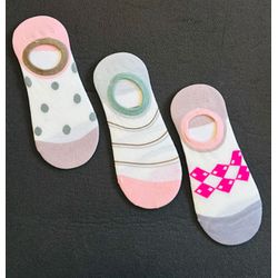 KIT - MEIA - 3 PARES - CADA PAR, UM DESENHO - MKP0... - MONOWI 