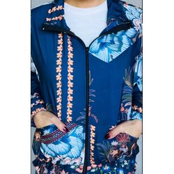 CORTA VENTO ESTAMPADO - SEM CAPUZ - TONS DE AZUL -... - MONOWI 