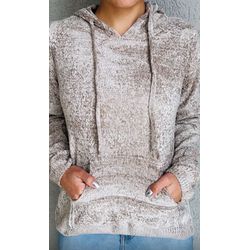 MOLETOM - estilo tricot - de máquina - cor areia ... - MONOWI 