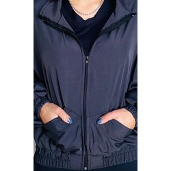 CORTA VENTO LISO - SEM CAPUZ - COR CINZA CHUMBO -... - MONOWI 