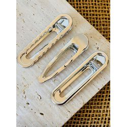PRESILHAS - KIT COM 3 UN. - COR PRATA - PSLAS0202... - MONOWI 