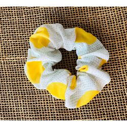 SCRUNCHIE - POÁ - COR AMARELA E VERDE - 0251 - MONOWI 