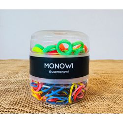 POTE DE ELÁSTICOS PARA CABELO - cores: colorido -... - MONOWI 