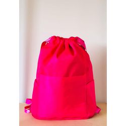 MOCHILA SAQUINHO ROSA NEON - 010203 - MONOWI 