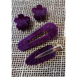 PRESILHAS - KIT 2 UN. + 2 MINI PIRANHAS - ROXO COM... - MONOWI 