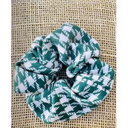 SCRUNCHIE - QUADRICULADO - FUNDO VERDE - 0202 - MONOWI 